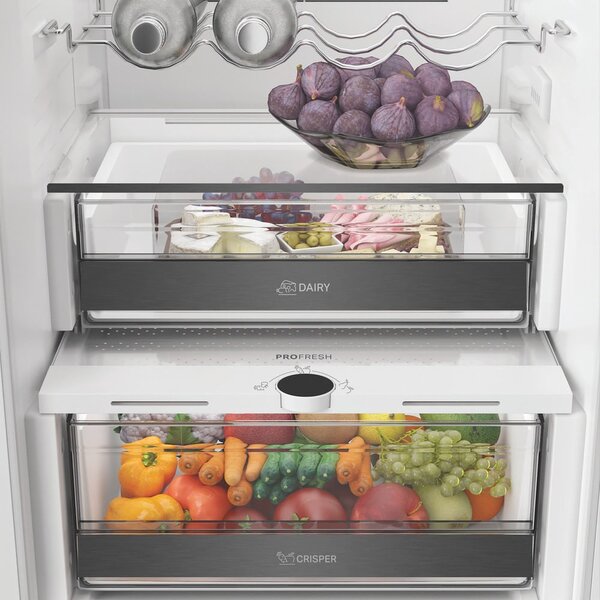 Whirlpool Frigorifero da Incasso Combinato Capacit 300 Litri Classe energetica E Raffreddamento No Frost colore Zinc Metal - WHK2 5322 B4E