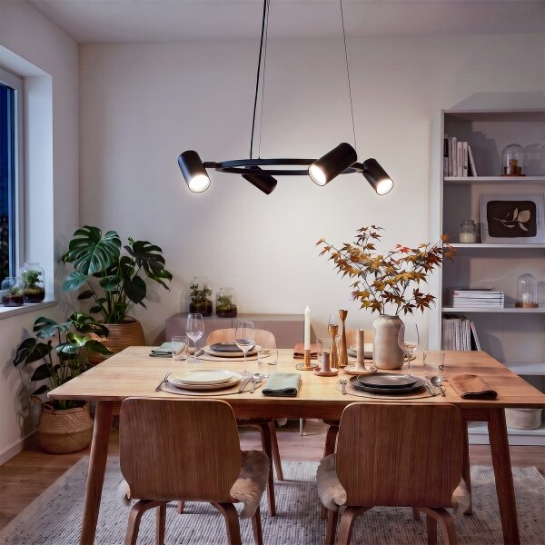 BRILAGI - Lampadario a cavo SELE 4xGU10/30W/230V nero