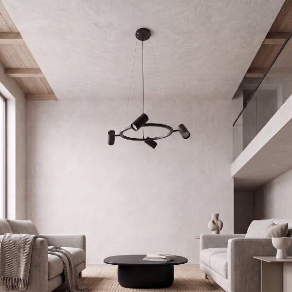 BRILAGI - Lampadario a cavo SELE 4xGU10/30W/230V nero
