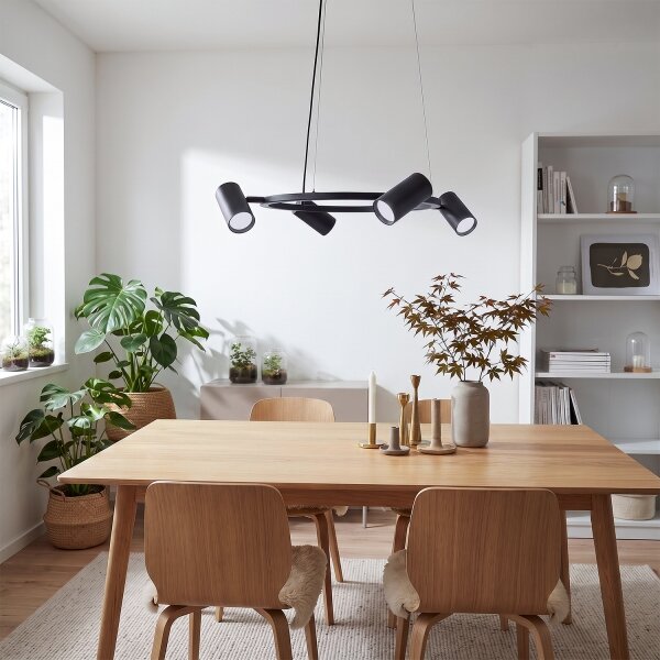 BRILAGI - Lampadario a cavo SELE 4xGU10/30W/230V nero