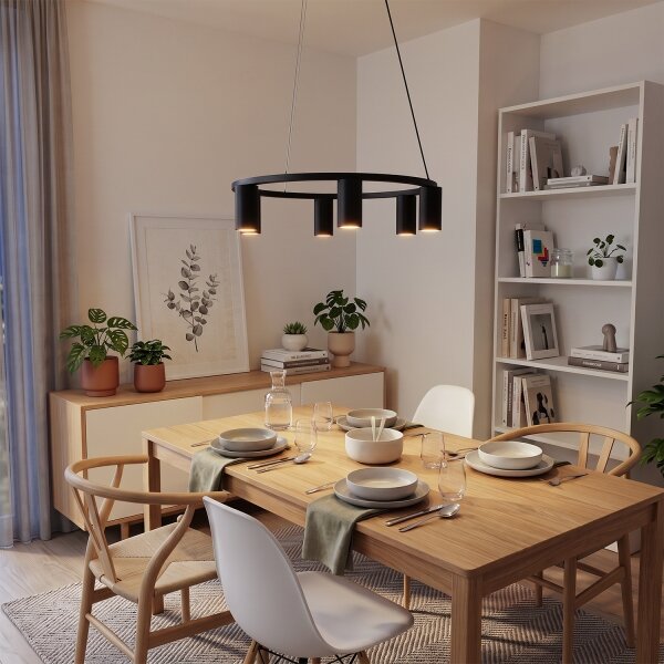 BRILAGI - Lampadario sospeso con cavo SELE 6xGU10/30W/230V nero