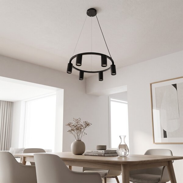 BRILAGI - Lampadario sospeso con cavo SELE 6xGU10/30W/230V nero