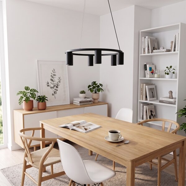 BRILAGI - Lampadario sospeso con cavo SELE 6xGU10/30W/230V nero