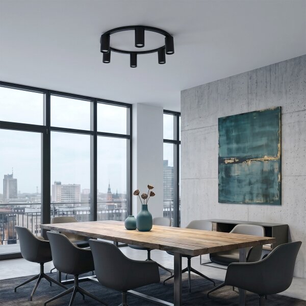 BRILAGI - Lampada da soffitto SELE 6xGU10/30W/230V nera