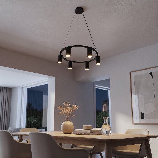 BRILAGI - Lampadario sospeso con cavo SELE 6xGU10/30W/230V nero