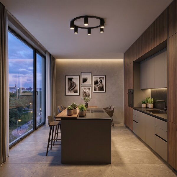 BRILAGI - Lampada da soffitto SELE 6xGU10/30W/230V nera
