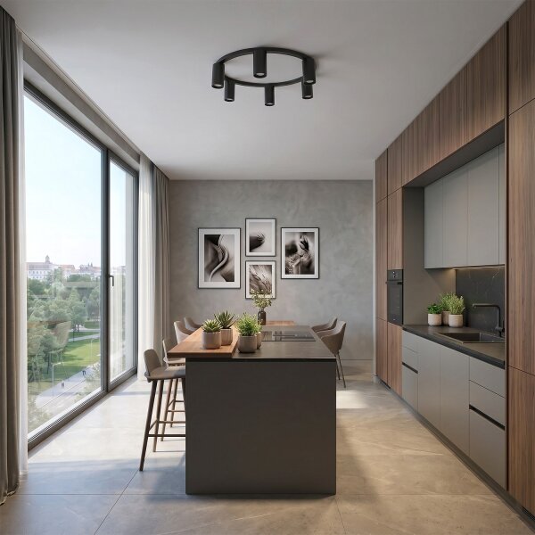 BRILAGI - Lampada da soffitto SELE 6xGU10/30W/230V nera