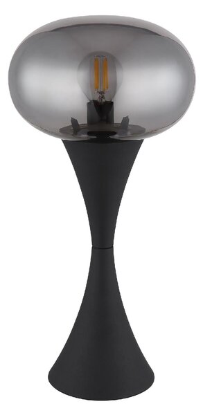 GLOBO LIGHTING Lampada Da Tavolo Stile Moderno in Metallo e Vetro Base con Paralume Opale Interruttore Incluso Attacco E14 Dimensioni 18x36,9 cm c