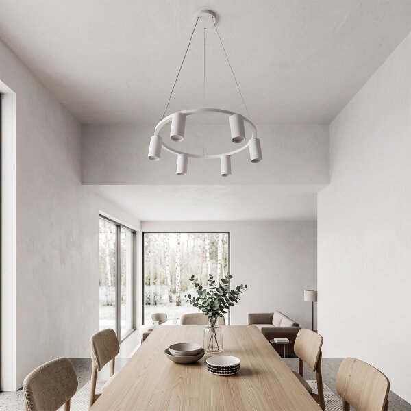 BRILAGI - Lampadario a sospensione su cavo SELE 6xGU10/30W/230V bianco