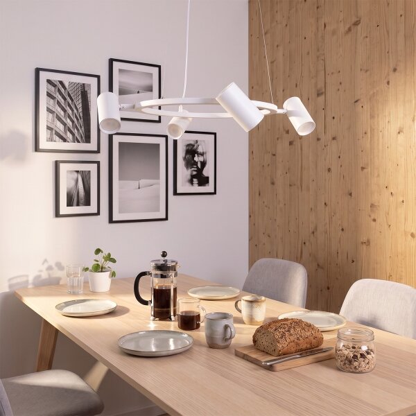 BRILAGI - Lampadario sospeso su cavo SELE 4xGU10/30W/230V bianco