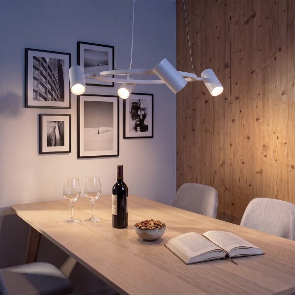 BRILAGI - Lampadario sospeso su cavo SELE 4xGU10/30W/230V bianco