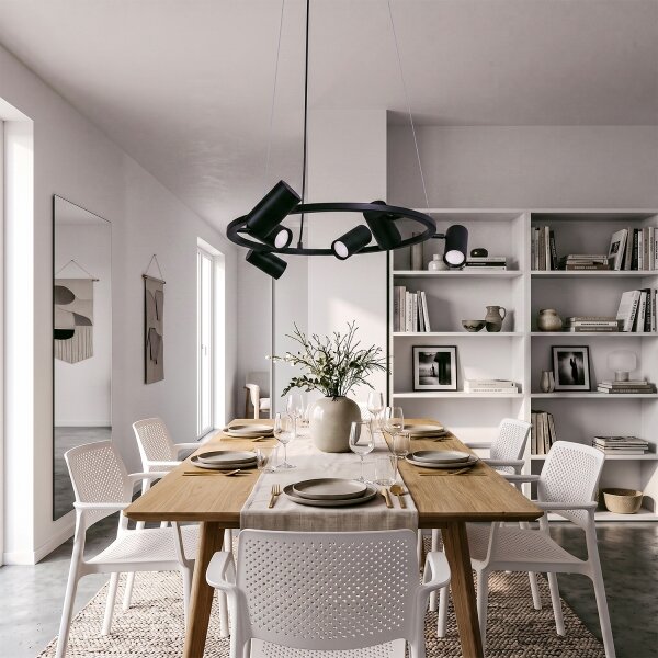 BRILAGI - Lampadario a sospensione con cavo SELE 6xGU10/30W/230V nero