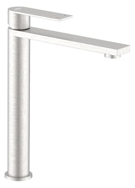 Idro Bric Miscelatore Lavabo Rubinetto Bagno Monocomando Bocca Alta colore Spazzolato argento - SCARUB1502AC SOLAR