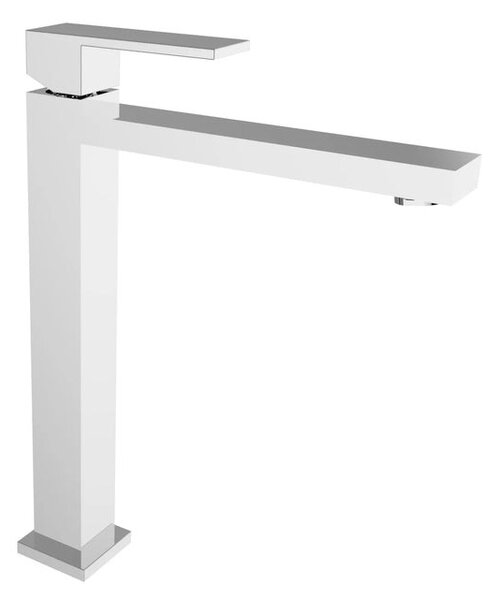 TEOREMA Miscelatore Lavabo Rubinetto Bagno Monocomando Bocca Alta finitura Cromo - Alaska