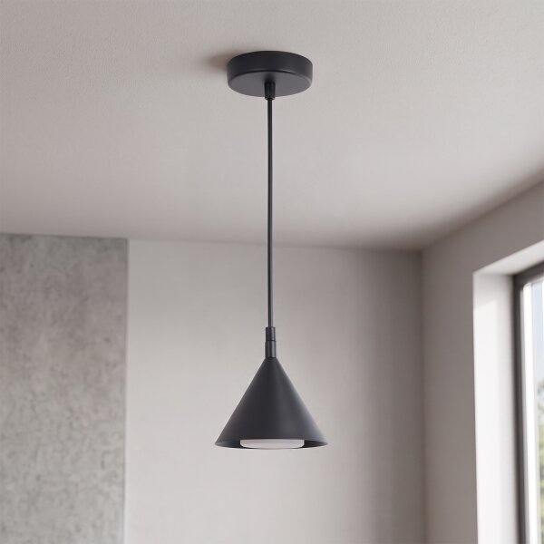 BRILAGI - LED Lampada a sospensione su cavo CONE SINGLE 1xGX53/15W/230V nera