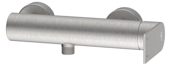 Idro Bric Miscelatore Doccia a Parete Rubinetto Monocomando colore Spazzolato argento - SOLAR