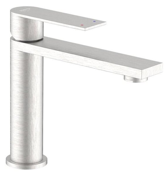 Idro Bric Miscelatore Lavabo Rubinetto Bagno Monocomando colore Spazzolato argento - SCARUB1500AC SOLAR