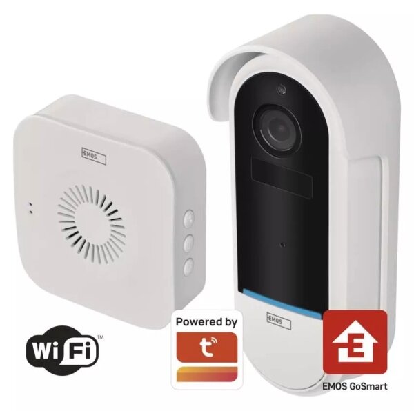 Campanello video wireless GoSmart 5V 3xAA IP65 Wi-Fi Tuya con sensore movimento