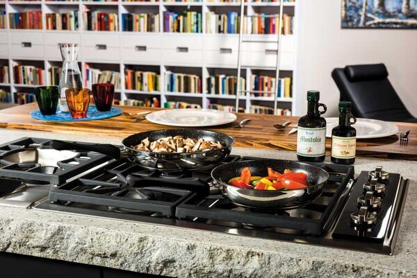 MEPRA Wok Padella Antiaderente Induzione 28 cm Rivestimento Stone colore Nero Fantasia Stone Black