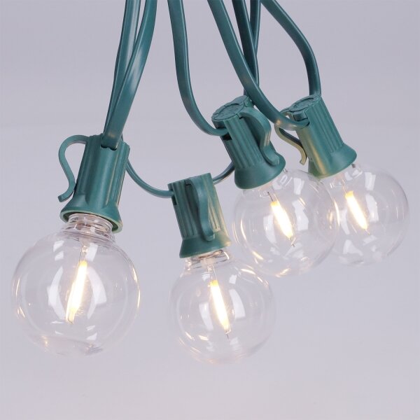 Brilagi -LED Ghirlanda decorativa da esterno 25xE12 20m verde IP44 bianco caldo