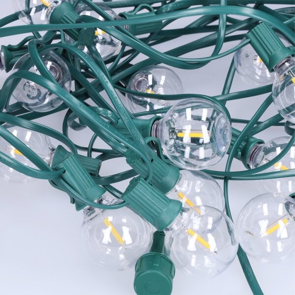 Brilagi -LED Ghirlanda decorativa da esterno 25xE12 20m verde IP44 bianco caldo