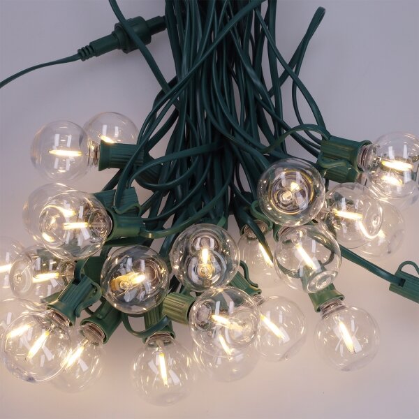 Brilagi -LED Ghirlanda decorativa da esterno 25xE12 20m verde IP44 bianco caldo