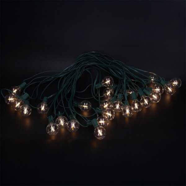 Brilagi -LED Ghirlanda decorativa da esterno 25xE12 20m verde IP44 bianco caldo
