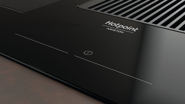 Hotpoint Ariston Piano Cottura Induzione con Cappa Integrata Aspirante 4 Fuochi 83 cm colore Nero - HVH 92 B K