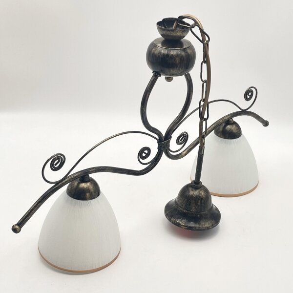 Lampadario a sospensione con catena RETRO 2xE27/60W/230V bronzo/patina
