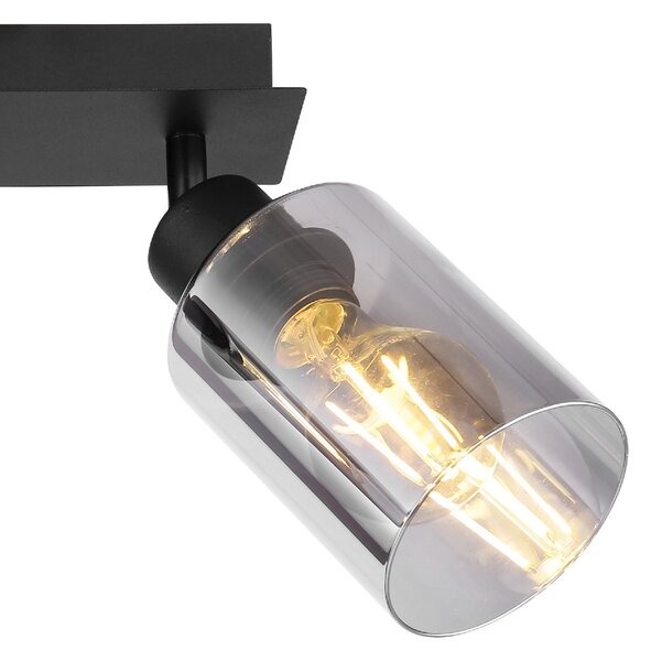 GLOBO LIGHTING Plafoniera a Soffitto Design Moderno da Interno 2 Luci colore Nero Opaco - 15465-2