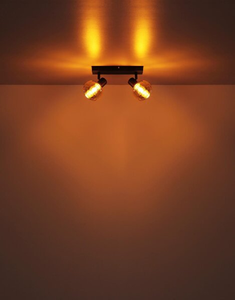 GLOBO LIGHTING Plafoniera a Soffitto Design Moderno da Interno 3 Luci colore Nero Opaco - Tokki