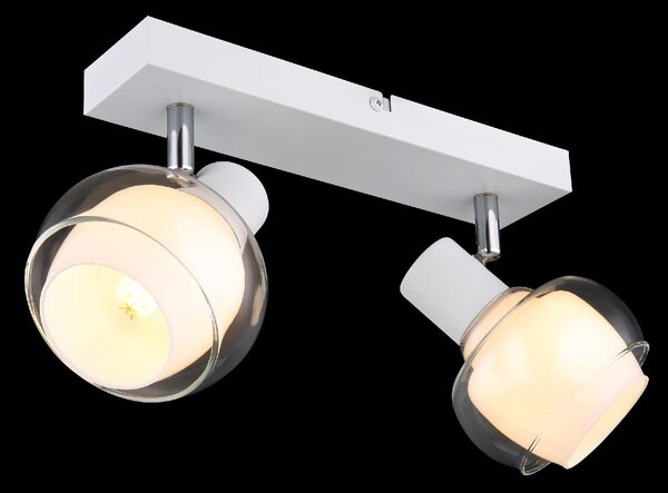 GLOBO LIGHTING Plafoniera a Soffitto Design Moderno da Interno 2 Luci colore Bianco - 54309-2W Tokki