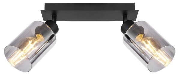 GLOBO LIGHTING Plafoniera a Soffitto Design Moderno da Interno 2 Luci colore Nero Opaco - 15465-2