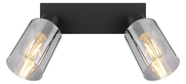 GLOBO LIGHTING Plafoniera a Soffitto Design Moderno da Interno 2 Luci colore Nero Opaco - 15465-2