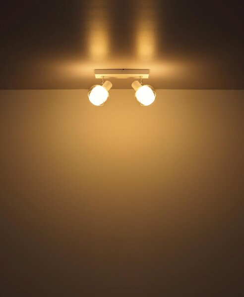 GLOBO LIGHTING Plafoniera a Soffitto Design Moderno da Interno 2 Luci colore Bianco - 54309-2W Tokki