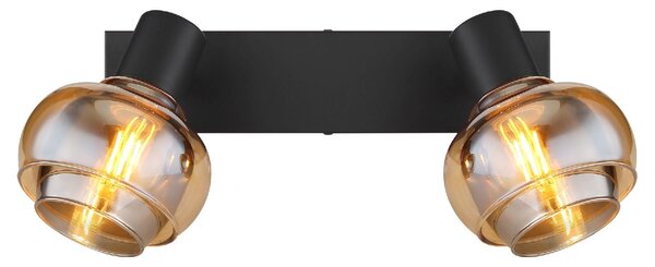 GLOBO LIGHTING Plafoniera a Soffitto Design Moderno da Interno 2 Luci colore Nero Opaco - 54309-2B Tokki