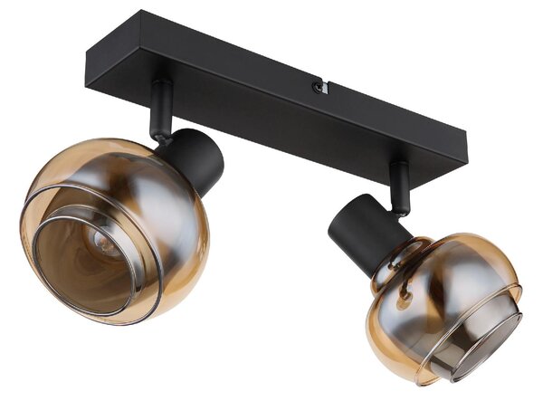 GLOBO LIGHTING Plafoniera a Soffitto Design Moderno da Interno 2 Luci colore Nero Opaco - 54309-2B Tokki