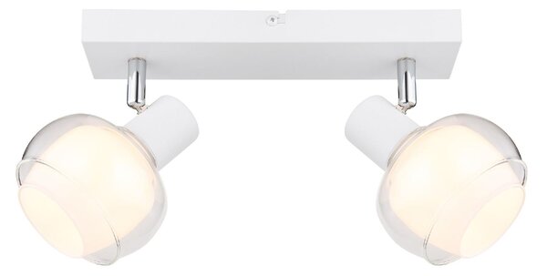 GLOBO LIGHTING Plafoniera a Soffitto Design Moderno da Interno 2 Luci colore Bianco - 54309-2W Tokki
