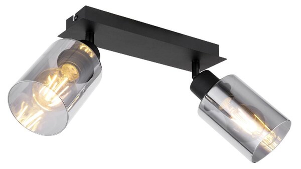 GLOBO LIGHTING Plafoniera a Soffitto Design Moderno da Interno 2 Luci colore Nero Opaco - 15465-2