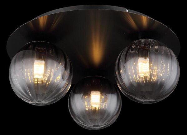 GLOBO LIGHTING Plafoniera a Soffitto Design Moderno da Interno 3 Luci colore Nero - Dallerta