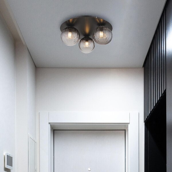 GLOBO LIGHTING Plafoniera a Soffitto Design Moderno da Interno 3 Luci colore Nero - Dallerta