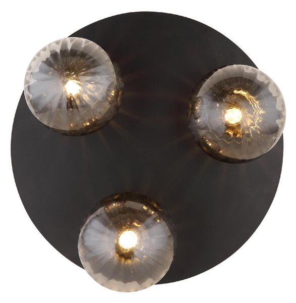 GLOBO LIGHTING Plafoniera a Soffitto Design Moderno da Interno 3 Luci colore Nero - Dallerta