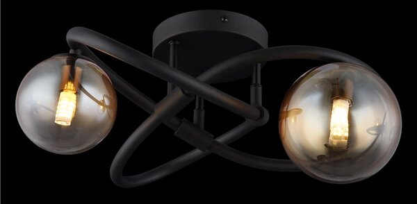 GLOBO LIGHTING Plafoniera a Soffitto Design Moderno da Interno 3 Luci colore Nero - Tuberius
