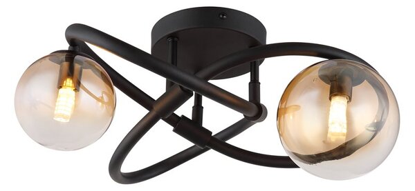 GLOBO LIGHTING Plafoniera a Soffitto Design Moderno da Interno 3 Luci colore Nero - Tuberius