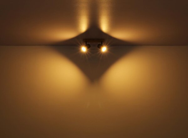 GLOBO LIGHTING Plafoniera a Soffitto Design Moderno da Interno 3 Faretti GU10 colore Grafite Opaco - 57911-3G Robby