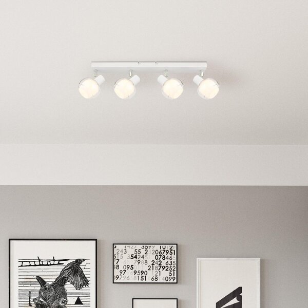 GLOBO LIGHTING Plafoniera a Soffitto Design Moderno da Interno 4 Luci colore Bianco - Tokki