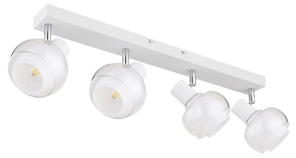 GLOBO LIGHTING Plafoniera a Soffitto Design Moderno da Interno 4 Luci colore Bianco - Tokki