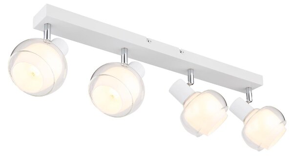 GLOBO LIGHTING Plafoniera a Soffitto Design Moderno da Interno 4 Luci colore Bianco - Tokki