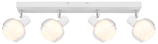 GLOBO LIGHTING Plafoniera a Soffitto Design Moderno da Interno 4 Luci colore Bianco - Tokki