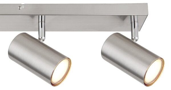 GLOBO LIGHTING Plafoniera a Soffitto Design Moderno da Interno 4 Faretti GU10 colore Nichel - Robby